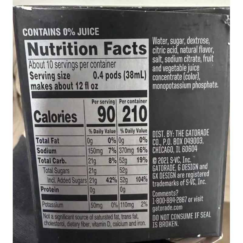 Gatorade 4 PER PACK Gatorade Gx Sports Drink Concentrate Strawberry
