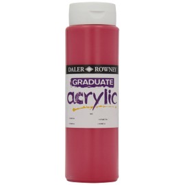 Daler-Rowney Graduate Acrylic Paint, Plastic Bottle, 16.91oz - 500 ml, Crimson