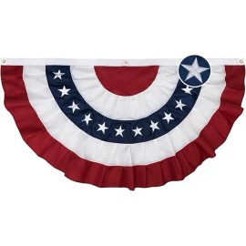 Bunting Flags Outdoor Waterproof Durable 3x6 Ft Polyester Aluminum Flagpole American Flag Embroidered Stars for 250thColor: 3x6 Ft Bunting Flag-New, Size: 3x6ft