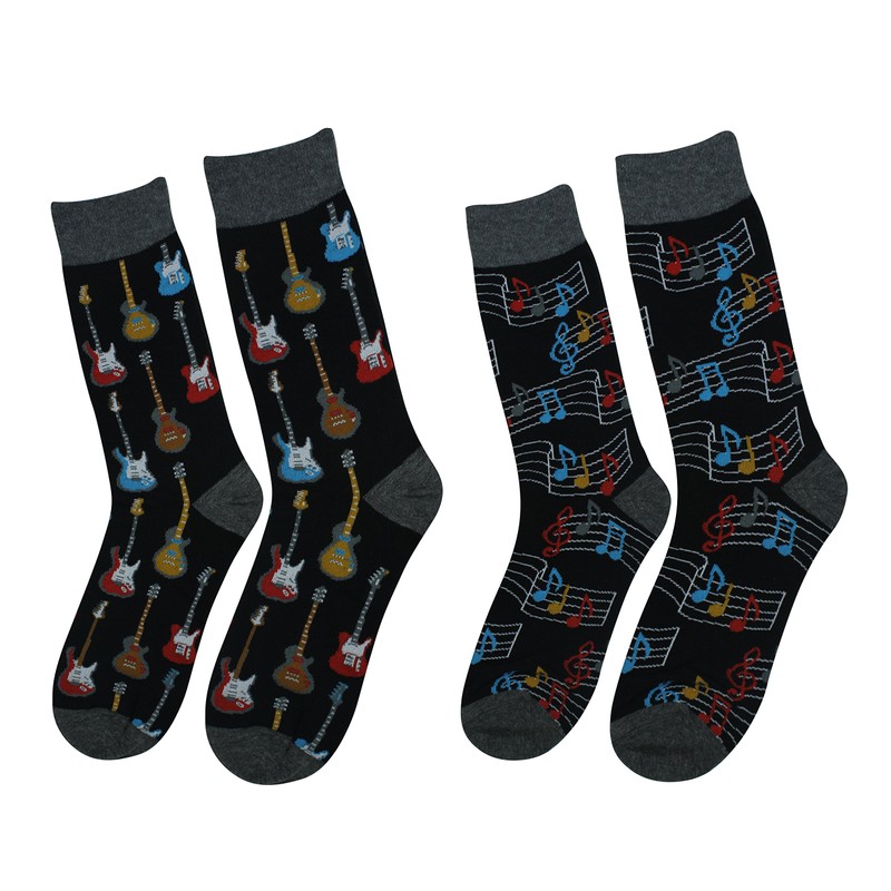Cansok - Paquete de 2/4 calcetines divertidos para hombre, Música