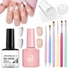 QIUFSSE French Manicure Kit,French Nail Stamper,Nude and White French Tip
