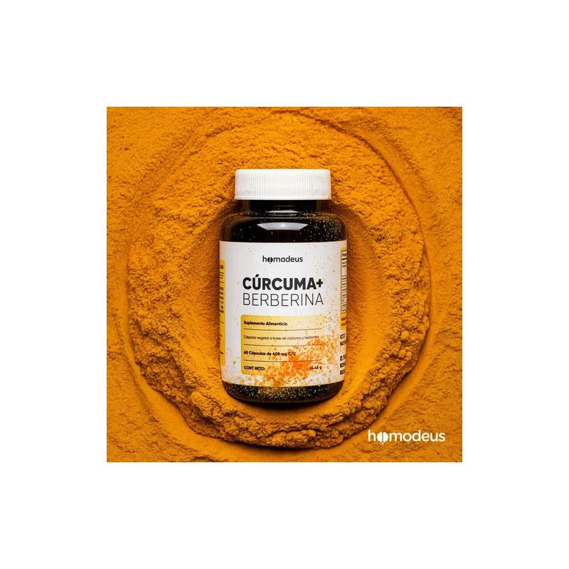 Cápsulas de Cúrcuma y Berberina Homodeus para Bienestar Articular y