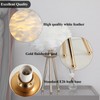Sheenkarion Modern Small Gold Feather Table Lamp,Tripod Nightstand Bedside Lamp