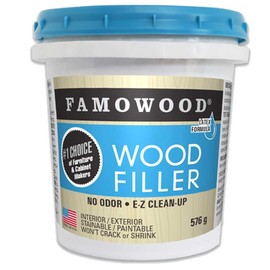 FamoWood 40022148 Latex Wood Filler - Pint, White Pine