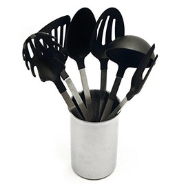 Empire Nylon Deluxe 7 Pc Kitchen Utensil Set w/Stainless Holder