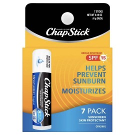 Chapstick Moisturizer Lip Balm - Original - SPF15 - 7 Pack (NEW)(SEALED)