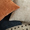 Mandioo Pack of 2 Solid Decorative Soft Chenille Burnt Brick