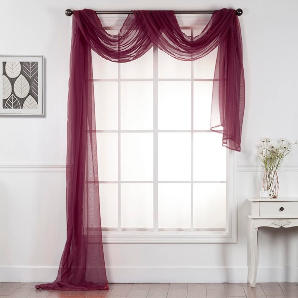 Interior Trends Multipurpose Fully Hemmed Sheer Voile Window or Event