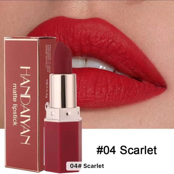 HANDAIYAN Mate Lipstick Matte - Color: #4 Scarlet