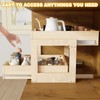 Pull Out Cabinet Organizer, 20''W×21''D×16''H Soft Close Slide Out Wooden