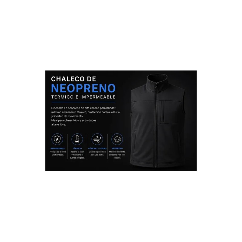 Chaleco Padres De San Diego Impermeable Neopreno