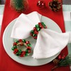 Getfitsoo Christmas Napkin Rings Set of 8, Thanksgiving Napkin Rings