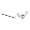 sourcing map M6 Wing Nuts Butterfly Nut Silver Tone 10pcs