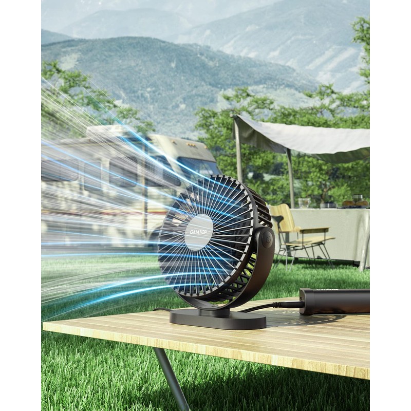 Gaiatop USB Desk Fan, 3 Speeds Powerful Portable Fan, 5.5