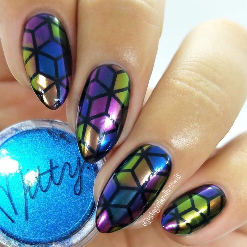 Whats Up Nails - Rhombus Vinyl Stencils for Nail Art