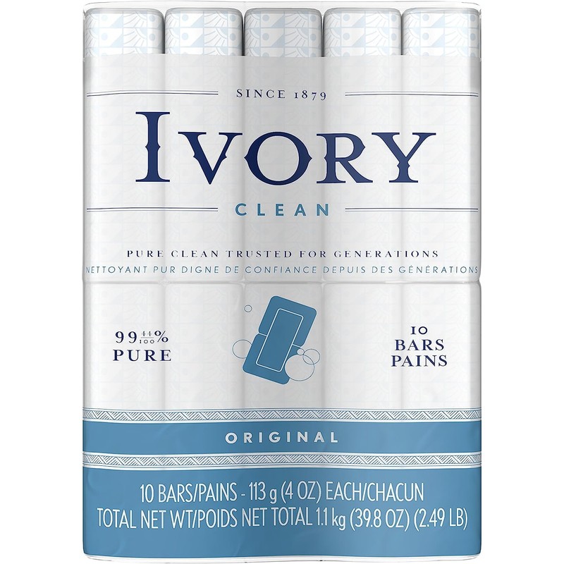 Ivory Gentle Bath Bar Soap, Designed for Whole Family, 99.44%