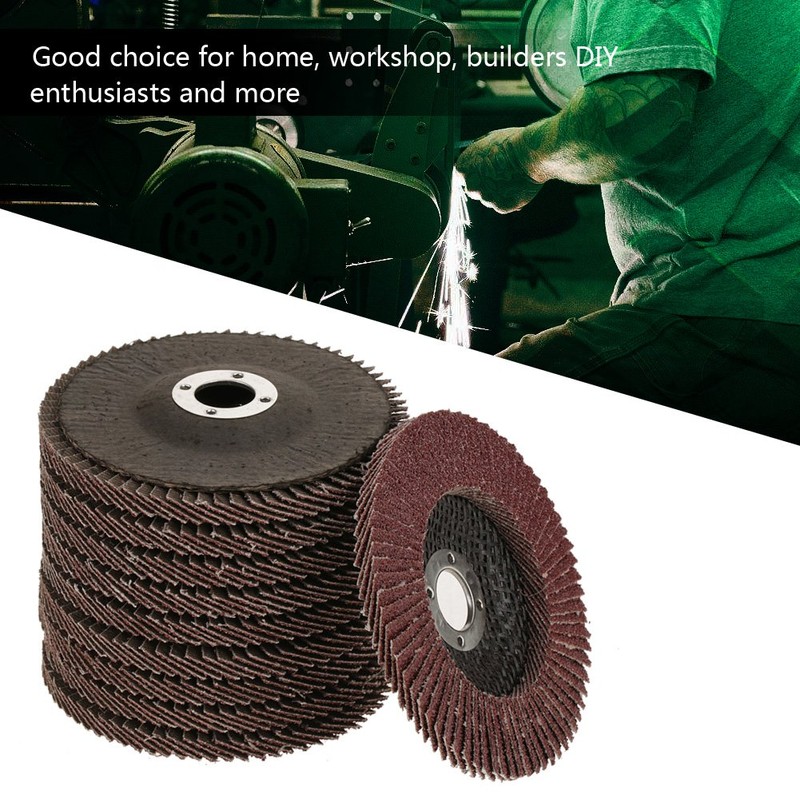Flap Discs, 10Pcs Sanding Disc Polishing Wheel, 60 Grit Abrasive