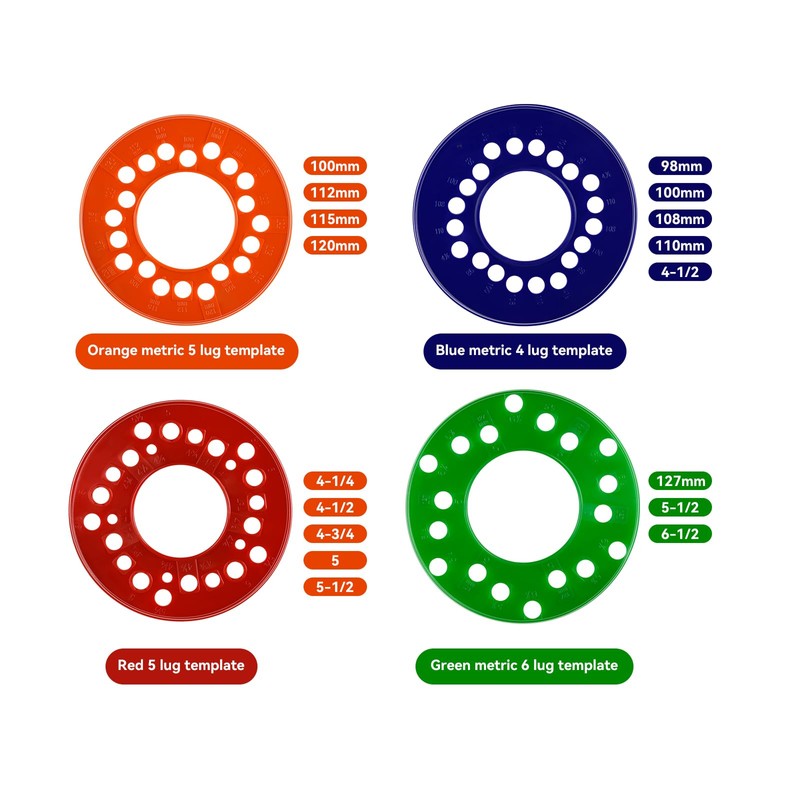Wheel Bolt Pattern Template Tools,Anti-Scratch Scale Markings