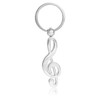 mugesh Treble Clef Keyring - Great Gift for Musicians, silver