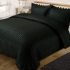 Dreamscene Beautiful Satin Stripe Quilt Duvet Cover with Pillow Case