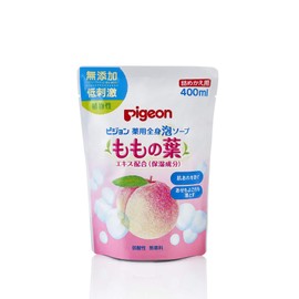 Pigeon 08412 Medicated Whole Body Foam Soap (Quasi-drug) Peach Leaf Refill 13.5 fl oz (400 ml)