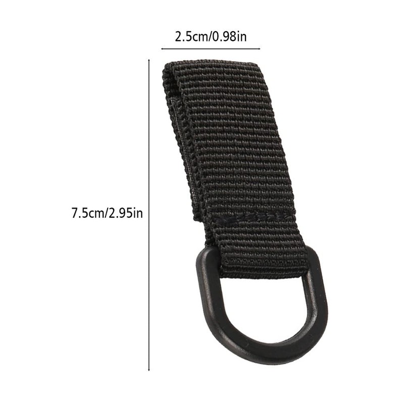 5PCS Tactical Molle D Hanging Buckle,Nylon Webbing D-Buckle for Molle