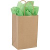 Kraft Paper Shopping 250 Bags Handles 5 ¼” x 3