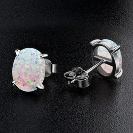 AINUOSHI Women's Stud Earrings 925 Sterling Silver Jewellery Gift for Women Mum Grandma Girlfriend Birthday Mother's Day Gift Valentine's Day, Sterling Silver