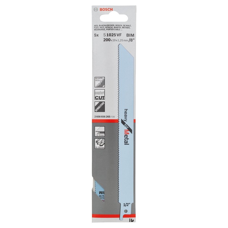 Bosch Professional Reciprocating Saw Blade S 1025 VF Heavy for
