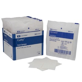 Cardinal Curity Drain and I.V. Sponges - Box of 35 (2 per Packet, 35 Packets per Box-Total of 70) KND6241