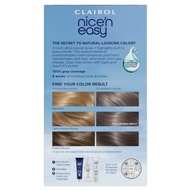 Clairol Nice'n Easy Permanent Hair Dye, 8S Soft Silver Hair Color, Pack of 1