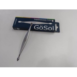 GÖSOL Pro Cuticle Pusher and Stainless Steel Nail Cleaner Dual