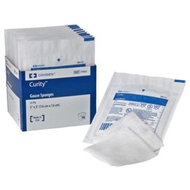 Covidien 1903 Curity Gauze Sponges, 12-Ply, 3" x 3" Size (Pack of 50)
