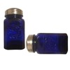 Ritadeshop Old-Fashioned Salt and Pepper Shakers Cobalt Blue Glass
