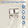 Neodrain White Recessed Toilet Paper Holder,Double Layer Wet Tissue Holder