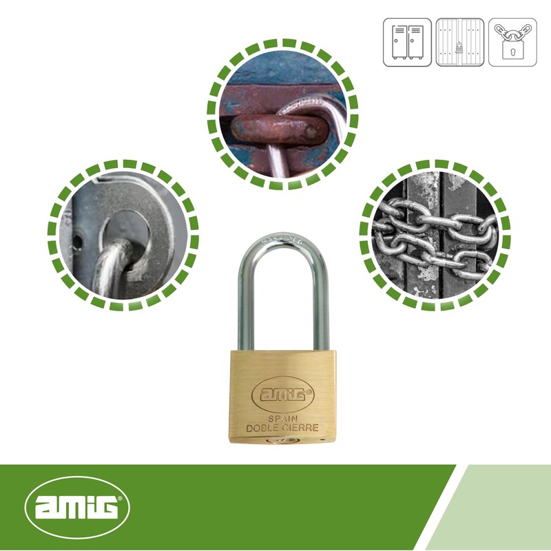 Amig - Model 31 Long Arc Padlock | Anti-Rust &