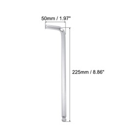 TOP-VIGOR 2Pcs 3/8" Ball End Hex Key Wrench, L Shaped Long Arm Allen Key for Household DIY, Professional Machine Repairing, CR-V