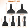 6 PCS Plastic Putty Knife, Black Flexible Putty Knife Scraper,