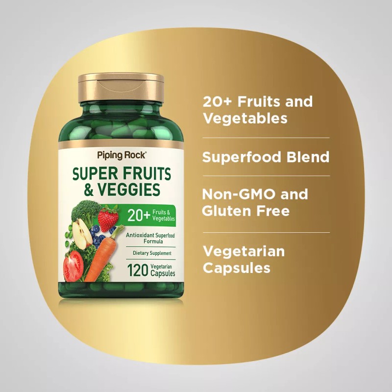 Piping Rock Fruits and Veggies Supplement | 120 Capsules |