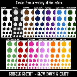 Apple Fruit Temporary Tattoo Water Resistant Fake Body Art Set Collection - Light Green (One Sheet)