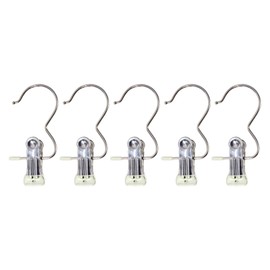 Space Saving Clothes Peg Hat Pants Hanging Travel Hook Stainless Steel Boot Hanger Clips Boot Hanger for Small Storage Containers (B, One Size)
