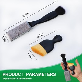 3 Microfiber Duster Brush, Feather Duster, Detailing Clean Brush, Cleaning Duster for Air Vents, Computer, Keyboard, Car Interior