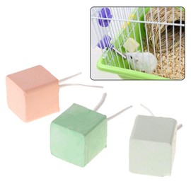 antianzhizhuang Natural Grinding Claw Cube Block Rabbit Grinding Teeth Stone Hamster Chew Toy For Gerbil Chinchilla Hedgehog Cage Rabbit Hutch Pet Comfort Feeding Bowls Hutch