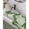 Cleanbear Green Hand Towels for Bathroom, 4 Pack Cotton Towels