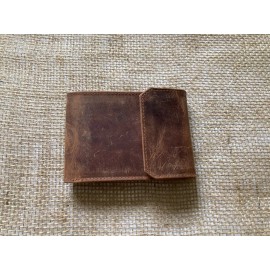 SEDONA Bifold Leather Wallet with Hook and Loop Closure