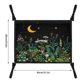 Moonlit Garden Upgrade Car Ceiling Cargo Net Pocket 31.5"X23.6" Adjustable Roof Double Layer Net Strengthen Loadbearing and Droop Less Storage Organizer