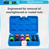 JEUCLEL 6PCS 8 Size 1/2" Drive Lug Nut Socket Set,