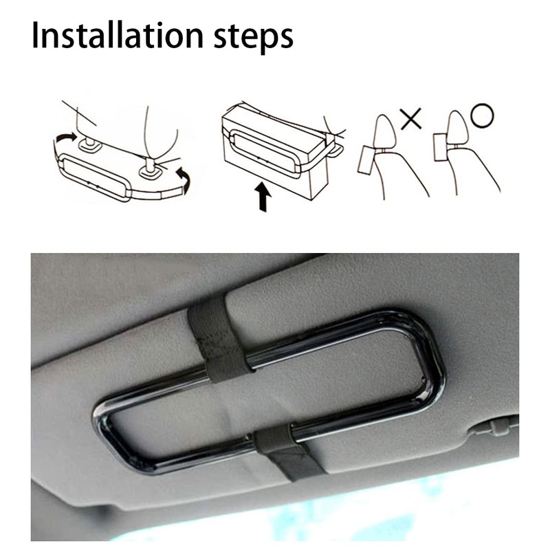 JNNJ Paper Towel Fixing Frame for Auto Visor, Plastic Clip