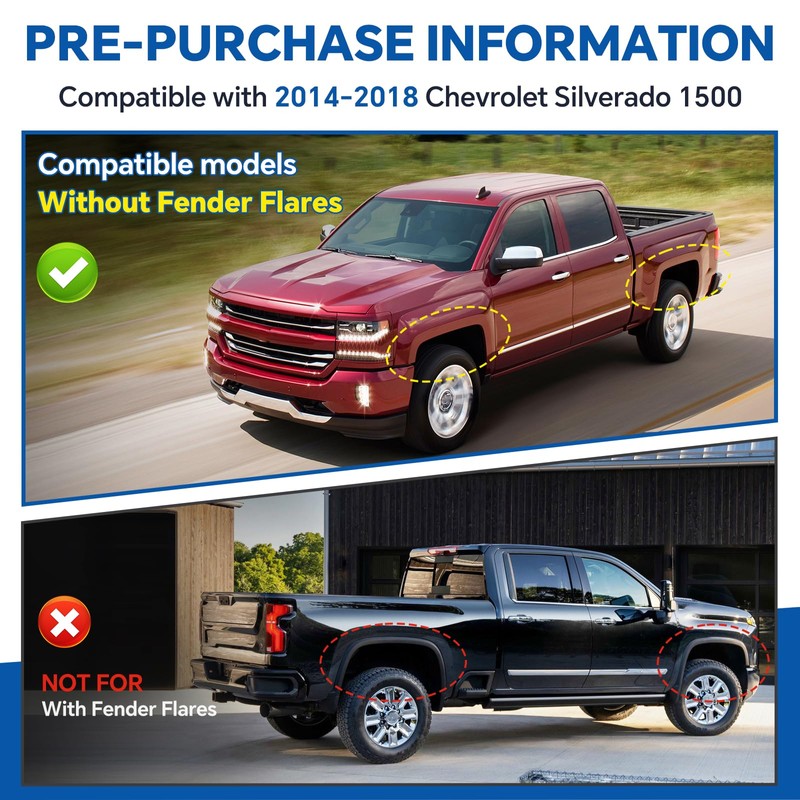 Mud Flaps for 2018 2017 2016 2015 2014Chevy Silverado 1500