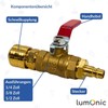 Lumonic Ball Valve 3/8 Inch with Quick Coupling and Plug